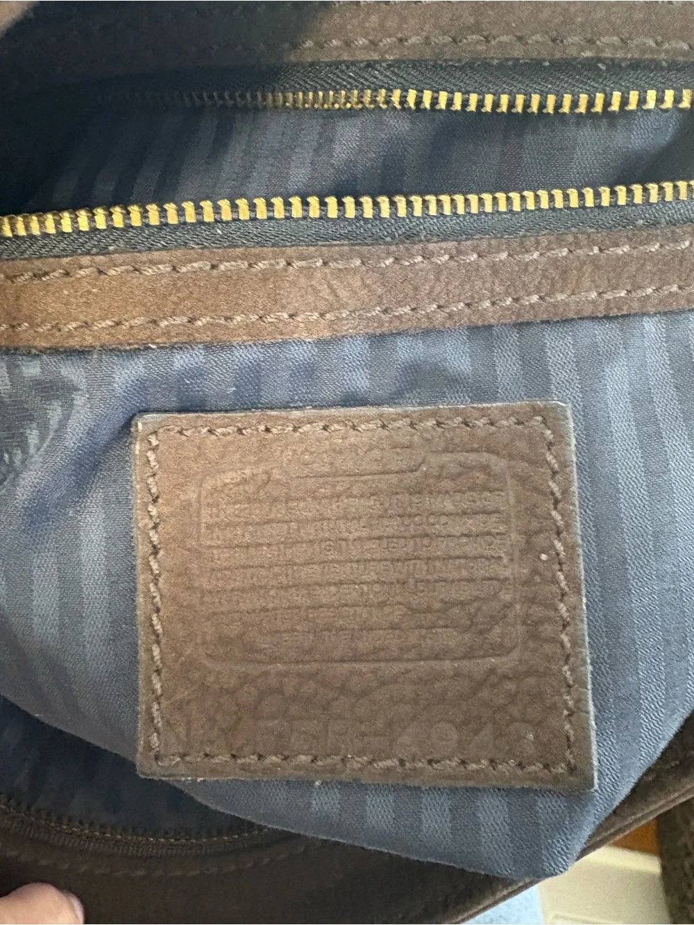 Coach Dark Brown Pebbled Leather Hobo Bag
